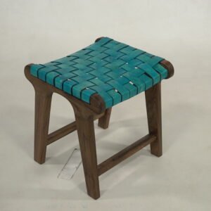 Leather Wood Stool