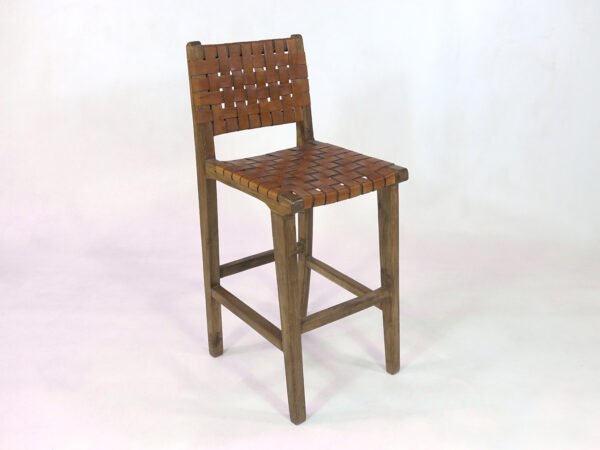 leather Wood Stool