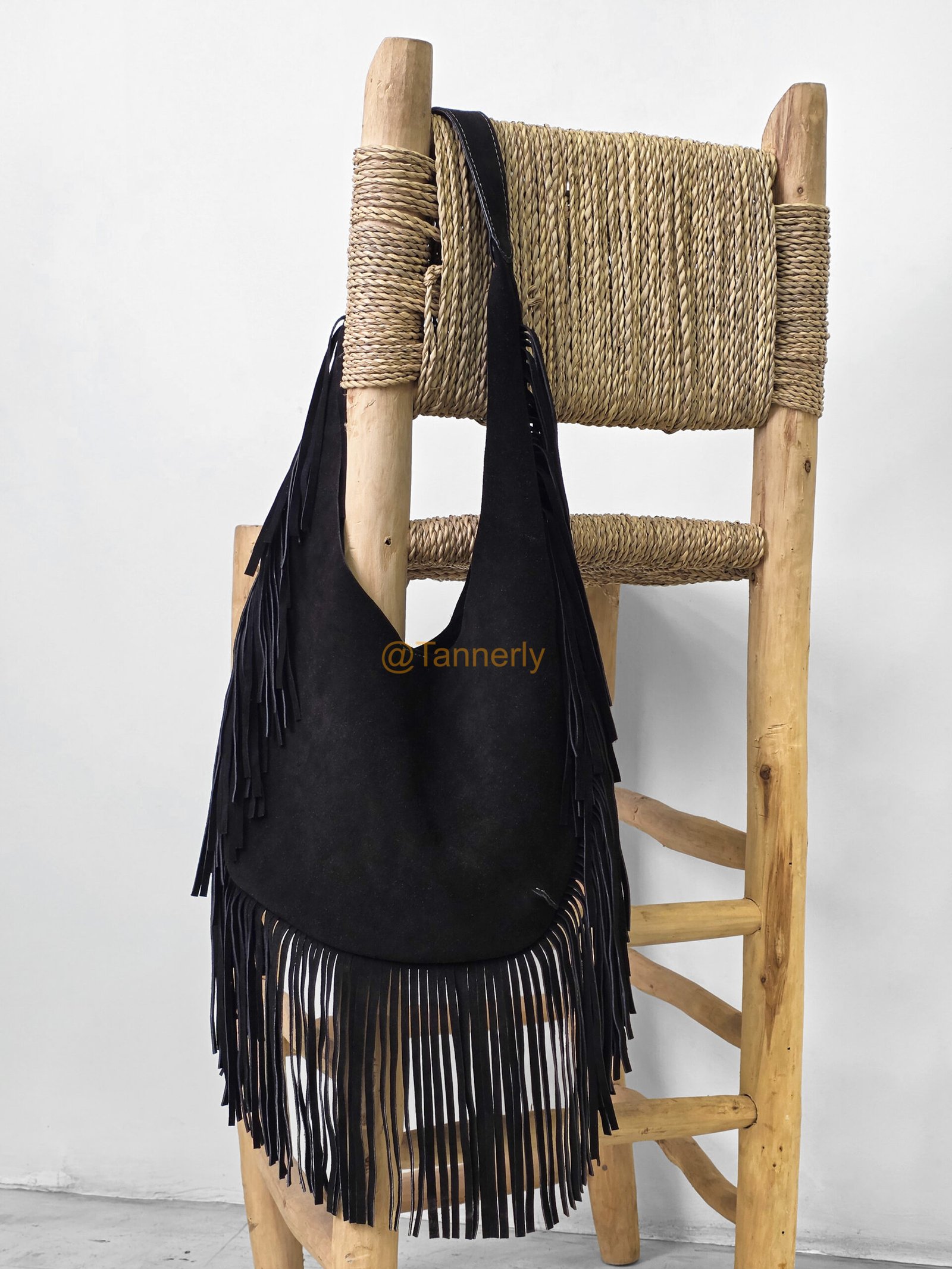 Suede Leather Fringe Bag