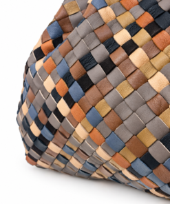 Alternative view of Multicoloured Woven Leather Crossbody Pouch