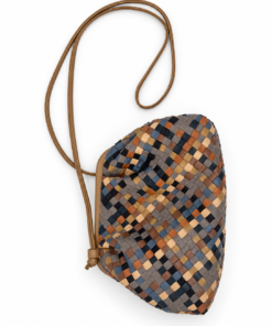 Multicoloured Woven Leather Crossbody Pouch - Image 5